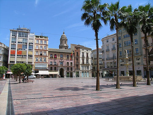Visiting Malaga - Plaza de la Constitución - study Spanish at Academia CILE
