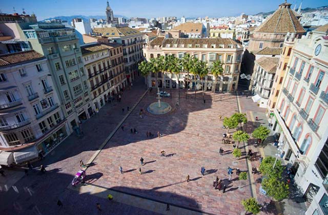 Visiting Malaga - Plaza de la Constitución - study Spanish at Academia CILE